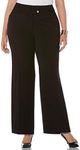 Rafaella Women's Plus Size Curvy Fit Gabardine Bootcut Dress Pants 16-22, Black, 20 Plus