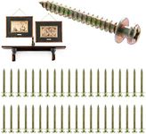 Laffeya Picture Hanging Tool, 40 Pack Bear Claw Double-Headed Screws, Keyhole Hanger Screws, Nails for Hanging Pictures (Short)