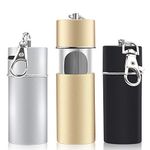 3PCS Portable Ashtray Mini Ashtray Pocket Smoking Portable Ash Tray Portable Ashtray Keyring for Outdoor Indoor Travel Use Black Silver and Gold