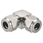 sourcing map Compression Tube Fitting 10mm to 10mm OD Tube 304 Stainless Steel Union Elbow 90 Degree Double Ferrule Coupling Connector