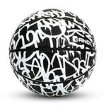 AND1 Chaos Rubber Basketball: Game Ready, Office Regulation Size (29.5â€Â) Streetball, Made for Indoor/Outdoor Basketball Games- Graffiti Series (Black/White)