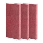 Timber Acoustics® | Sound Absorption Panels | Rockwool® | German Pine | Room Acoustics & Soundproofing | 2' x 4' x 3" [SET OF 3] NRC > 0.90 (Red)