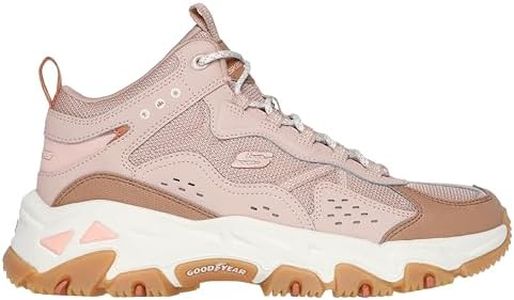 Skechers Women D'Lites Hiker - ROSCRAN Pink Lace Up Casual Outdoors Shoe
