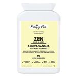 Ashwagandha Capsules with Adaptogens, Ashwagandha KSM 66, B12 Tablets, Anxiety Relief, Maca Root with Ashwagandha, Mushrooms, Ginseng, Black Pepper, B Complex Vitamins High Strength, Ashwaganda