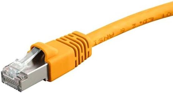 Monoprice Cat6A Ethernet Patch Cable - Snagless RJ45, Fullboot, 550Mhz, Double Shielded (S/FTP) Pure Bare Copper Wire, 10G, 26AWG, 50 Feet, Yellow