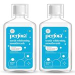 Perfora Teeth Whitening Mouthwash - 200ml X 2 | Alcohol-Free Mouth Wash Liquid With ImerCare® PerlWhite 19 & Hyaluronic Acid | Freshens Breath & Removes Germs | Mouthwash For Oral Care - Pack Of 2