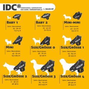 JULIUS-K9 IDC Power Dog Harness, M/0, Black
