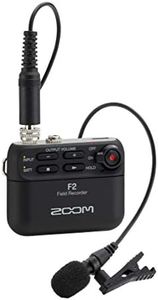 Zoom F2 Lavalier Body-Pack Compact Recorder, 32-Bit Float Recording, No Clipping, Audio for Video, Records to SD, and Battery Powered with Included Lavalier Microphone