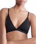 Calvin Klein Women's Form to Body Lightly Lined Triangle Bralette, Black, X-Large