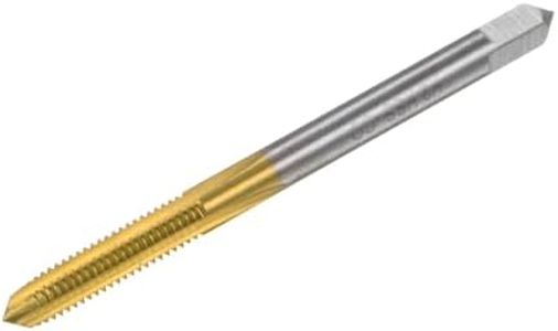 uxcell Thread Tap Metric M4 x 0.7, Titanium Coated Cobalt HSS (High Speed Steel) 3 Straight Flutes Machine Mini Micro Screw Threading Tapping Repair Tool for Watches and Clocks