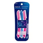 Schick Hydro Silk Schick Silk Touch-Up Multipurpose Exfoliating Face Razor And Eyebrow Shaper With Precision Cover, 3 Count