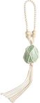 Nicestone Natural Green Fluorite Hanging Ornament Raw Crystal Hanging Car Ornament Meditation Hanging Ornament Window Ornament for Home Decor Party Decor