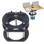 Router Lift, Router Lifting Platform, 4 Jaw Metal Milling Table Lift System for Electric Grooving Tenoning Trimming Chamfering, Metal Router Lift System Kit with Strong Grip