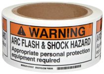 Brady 101517 2" Height, 4" Width, B-302 High Performance Polyester, Black And Orange On White Color Arc Flash And Shock Label (100 per Roll)