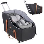 Tonyeee Infant Car Seat Travel Bag with Wheels Black-Large