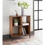 Homme Concept – 4 Cube Storage Unit, Walnut Living Room Bookcases and Shelving Unit, Storage Shelves, Kids Bookcases, Free Standing Wooden Bookcase, Storage Organiser, BookShelf for Home