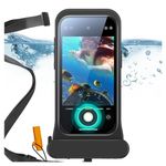 ESR 1 Pack Waterproof Phone Pouch for iPhone 15/14/13, Underwater Touch Sensitivity, IPX8 Floating Waterproof Cellphone Case with Lanyard, Dry Bag for Snorkeling, Black