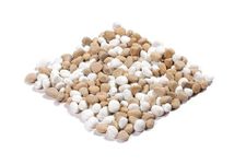 Bum Bum Bhole 1kg Snow White and Yellow Mixed Stones Pebbles for Garden, Landscaping and Home Decorthen (X-Small Size - 1/2 to 1") - 1 kgs