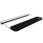 Deskello ErgoCombo - Comfortable Keyboard Stand and Wrist Rest - Ergonomic Computer Keyboard Riser with Wrist Pad - Fits All Keyboard Sizes - 16.9” Wide (Clear)