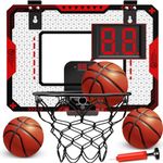 Basketball Hoop Indoor for 5 6 7 8 9 10+ Year Old Boys Kids, Mini Basketball Hoop with Electronic Scoreboard Over The Door, Sport Toys Birthday Gift