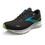 Brooks Men's Ghost 15 Sneaker, Black/Hawaiian Ocean/Green, 7 UK