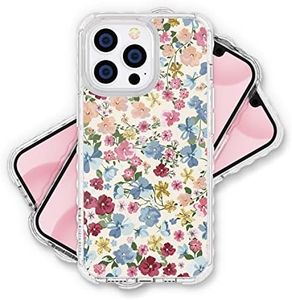 iPhone 13 Pro Max Vintage Floral Case, AknaCase Never-Fall Series Super Grip High Impact Silicone Case with Pattern for iPhone 13 Pro Max (Design 103123-US)