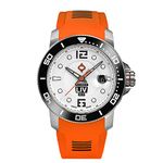 LIV GX-Diver's 44MM Swiss Automatic -1000 Feet Water Resistant -Surgical Grade 316L Stainless Steel - Unidirectional Ceramic Bezel - BGW9 Luminova - Scratch Resistant Sapphire Crystal - Dive Watches for Men, Full Lume on Orange Silicone, Diving