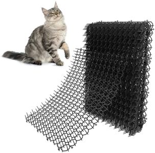 Hmyomina 16 x 13 Inch Cat Scat Mat with Spikes Outdoor/Indoor, Cat Deterrent Mat(12 Pack)