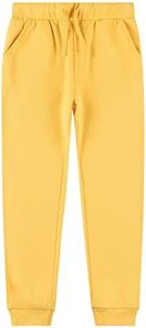 Kid Nation Kids Sweatpants Unisex Soft Brushed Fleece Casual Pull On Jogger with Pockets for Boys or Girls Size 7 8 Yellow