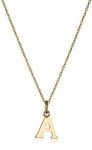 Amazon Essentials 14K womens Yellow Gold-Filled Letter "A" Charm Pendant Necklace, 18" (previously Amazon Collection)