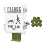 Dog Poop Bag Dispenser, Waterproof Outdoor Dog Bag Dispenser Holds Up to 8 Rolls of Waste bags, Outdoor Wall, Stake, Pole, Fence Mounted, Fits Home, Porch, Lawn, Yard (dispenser+8 rolls+lock)