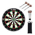 Barrington Billiards 18" Blade Staple-Free Dartboard With Brazilian Sisal and Steel Tip Tungsten Barrel Dart Set