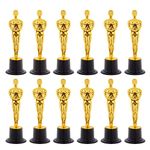 6" Gold Award Trophies - Bulk Oscar Statues Trophy - for Award Ceremony, Party Decorations, Game Prize and Appreciation Gifts (12 Pack)