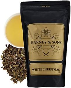 Harney & Sons White Christmas Tea | 16 ounce loose, White Tea with Almond, Vanilla and Cardamom