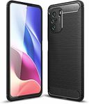 ConnectPoint Hybrid Carbon Fiber Texture Design Back Cover Anti-Scratch Shock Absorption Case for Xiaomi Mi 11X 6.67 - Black