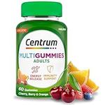 Centrum MultiGummies, Multivitamin Gummies for Men and Women, Vitamins with Essential Vitamin C, D, B12 and Berry & Orange Natural Fruit Flavouring, 60 ct