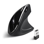 Perixx [Hardware Update] Perixx PERIMICE-713N, Wireless Ergonomic Vertical Mouse -Nano Receiver -1000/1500/2000 DPI -On/Off Power Switch - Natural Ergonomic Vertical Design - Recommended with RSI User