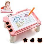 AiTuiTui Magnetic Drawing Board Toys for 3 4 5 Years Old Boys Girls, Montessori Drawing Pad Toys for Toddler Birthday Gifts, Educational Doodle Pad Toys with Legs for Kids (Pink)