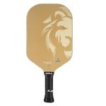 JOOLA Magnus CAS 14mm Pickleball Paddle - Gold Tyson McGuffin Lion Paddle - Edgeless Design & Short Handle - Lightweight Double Frame Carbon Fiber Core - Extra Long Length - Carbon Surface Adds Spin