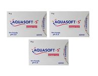 New AQUASOFT S SYNDET BAR SKIN FRIENDLY SOAP (PACK OF 3 * 75GM)