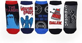 Doctor Who Socks (5 Pair) - Low Cut Socks - Fits Shoe Size: 4-10 (Ladies)