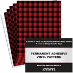 Red Buffalo Plaid Self Adhesive Vin