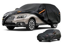 Kayme 7 Layers SUV Car Cover Custom Fit for Subaru Outback (1994-2019) Waterproof All Weather for Automobiles, Outdoor Full Cover Rain Sun UV Protection.Black