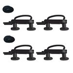 Umelee 4 PCS Universal Roof Box Car Van Mounting Fitting Set, Roof Box U-Bolts Clamps, Roof Bar Mounting U Bracket, Roof Box U Bolts, Roof Box Accessories with 8 Heavy Duty Lock Nuts and 2 Bandages