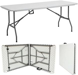 BuildRapido 6ft Folding Heavy Duty Trestle for Outdoor Picnic Party Garden Tables, White, 180 x 70 x 74 cm