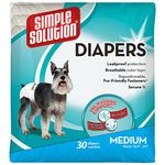 Simple Solution Disposable Dog Diapers, Medium, 30 Count