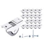 Diforma 20-Piece Set of 25 mm Caster Wheels with Rubber and Plastic Material for Furniture and Equipment, Swivel, Load Capacity 20 kg, Unit Count 20