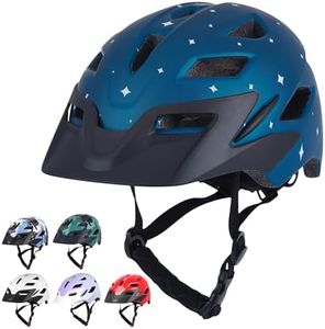 Bilaki Kids Bike Helmet, Adjustable Youth Boys Girls Helmets for Ages 3-5-8-14 Years (50-57cm), Child Helmet with Visor and LED Light, Lightweight Multi-Sport Bicycle Scooter Skate Cycling Helmets