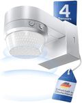 HUBER Motion 100 Infrared Motion Sensor 360° with 4 Sensors and Fresnel Lens - IP65 Motion Sensor LED Suitable I Includes Anti-Creep Protection & Area Limiting, Wall/Ceiling Mounting, Grey