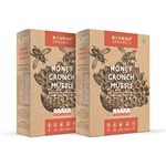 Nourish Organics Honey Crunch Muesli 300g each Pack of 2 | Healthy and Nutritious Breakfast Cereals with Whole Nuts | No Refined Sugar | Clean Label